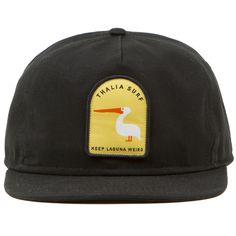 Thalia Surf Keep Laguna Weird Hat – Thalia Surf Shop Summer Snapback Hat With Logo Patch And Flat Brim, Flat Brim Snapback Hat With Logo Patch For Summer, Beach Dad Hat With Flat Bill, Summer Snapback Cap With Logo Patch, Summer Baseball Cap With Logo Patch, Summer 5-panel Baseball Cap With Logo Patch, 5-panel Snapback Hat With Logo Patch, Casual 5-panel Snapback Hat With Embroidered Patch, Summer 5-panel Snapback Hat With Logo Patch