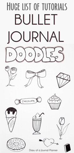 Ultimate List of Bullet Journal Doodles - 50 FREE Step-by-step Instructions Travel Outfit Summer Airport, Wallpaper Colour, Tattoo Line, Art Tumblr, Things To Draw, Art Disney