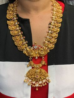 22 Karat Gold "Peacock" Long Necklace with Cz, Pearls & Beads (Temple Jewellery)  - 235-GN3290 - in 140.650 Grams for USD $11055.23. 
Made in India by Totaram Jewelers Online this product is in Gold - 22 Karat BIS Hallmark 916 KDM Gold  & is an excellent gift for Adult - Women. Ships fully insured with secured guaranteed delivery for free with your order over $250 from New Jersey USA & comes with 30 days exchange policy. Festive Gold Temple Necklace With Multi-stone, Gold Bridal Necklace With Peacock Design For Celebration, Gold Multi-stone Bridal Necklace For Celebration, Celebration Gold Bridal Necklace With Multi-stone, Celebration Multi-stone Gold Bridal Necklace, Gold Multi-stone Kundan Necklace For Wedding, Gold Multi-stone Temple Jewelry Bridal Necklace, Gold Multi-stone Temple Necklace For Wedding, Gold Bollywood Multi-stone Necklace