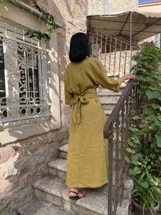 Spring Linen Dress With Belted Cuffs, Summer Maxi Dress With Belted Cuffs, Elegant Belted Linen Maxi Dress, Chic Linen Belted Maxi Dress, Chic Belted Linen Maxi Dress, Linen Maxi Dress With Tie Waist, Summer Maxi Dress With Belt, Linen Dress Women, Long Linen Dress