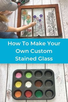 Fluted Dresser, Diy Windows, Stained Windows, Painting On Glass Windows, Diy Stained Glass Window, Diy Staining, Window Crafts, Jenna Sue, Window Stained