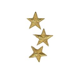 three gold stars on a white background