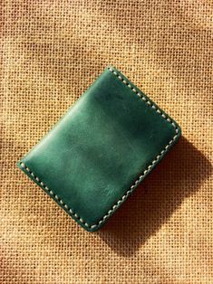 Handmade Leather Bifold Wallet, Front Pocket Wallet, Personalized Leather Wallet, Leather Card Holder Wallet - Etsy Handmade Green Leather Trifold Wallet, Green Bifold Wallet For Everyday Use, Green Leather Trifold Wallet For Everyday Use, Green Handmade Card Holder For Everyday Use, Green Bifold Card Holder For Everyday Use, Handmade Green Wallet For Daily Use, Handmade Green Wallets For Everyday, Handmade Rectangular Trifold Wallet, Green Everyday Trifold Wallet