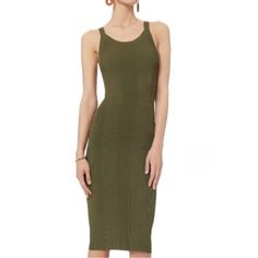 Nwot T By Alexander Wang Sheath Dress Size Small Cadet Green Cutout Accent Sleeveless With Scoop Neck True To Size. Style No: 4k286016n1 Details Size Guide Bust: 31” Waist: 29” Hip: 34.5” Fabric: 54% Viscose, 44% Nylon, 2% Elastane Never Worn In Excellent Condition Alexander Wang Dress, Wang Dress, T By Alexander Wang, Alexander Wang, Sheath Dress, Size Guide, Scoop Neck, Night Out, Alexander