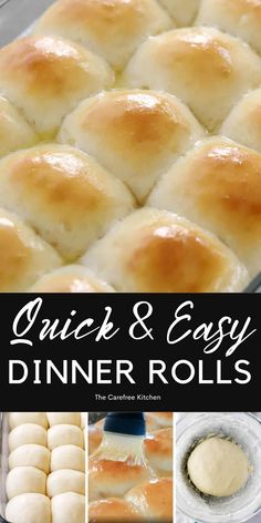 quick and easy dinner rolls are the perfect appetizer for any family to enjoy