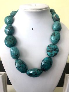 "This listing is for Natural Turquoise Oval Tumbles, Turquoise Nugget Beads, Faceted Turquoise beads, Turquoise Necklace, Turquoise Loose Beads, GDS1180. PLEASE CHOOSE YOUR OPTIONS FROM THE VARIATIONS BELOW. THESE ARE ONE OF A KIND BEADS AND YOU SHALL RECEIVE THE SAME STRAND AS IN THE PICTURE. DETAILS OF EACH STRAND IS LISTED BELOW. Gemstone : Turquoise Size (mm) : 1. 22\", 26PCS, 18-37MM, 194GMS 2. 21\", 25PCS, 16-29MM, 160GMS 3. 22\", 21PCS, 22-33MM, 236GMS 4. 17\", 23PCS, 21-26MM, 101GMS 5. 1 Turquoise Necklace With Natural Round Beads, Turquoise Polished Oval Beads Jewelry, Turquoise Gemstone Beads Necklace, Bohemian Faceted Turquoise Beaded Necklaces, Gift Turquoise Necklace With Large Beads, Polished Oval Beads Turquoise Necklace For Gift, Beaded Turquoise Necklace With Oval Beads, Turquoise Oval Polished Beads, Turquoise Faceted Beads Necklace For Jewelry Making