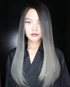 Gorgeous silver grey soft ombre hair color by Aveda Artist Alessandro Ferrari. Grey Hair, Silver Hair, Hair Color, Hair, Color