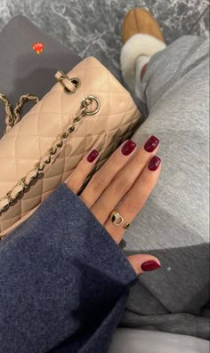 Wine Nails, Simple Fall Nails, Casual Nails, Burgundy Nails, Red Nail, Clean Nails, Classy Nails