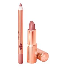 Pillow Talk Duo Set Charlotte Tillbury, Charlotte Tilbury Pillow Talk, Charlotte Tilbury Lipstick, Charlotte Tilbury Matte Revolution, Sephora Lip, Makeup Artist Kit, Makeup Bag Essentials, Batons Matte, Hydrating Lip Balm