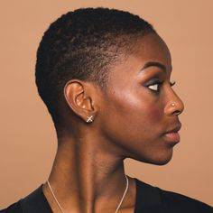 Natural Hair Cuts, Natural Hair Short Cuts, Bald Hair, New Hair Growth, Hair Regrowth, Short Styles, Short Natural Hair Styles, Brass Earrings