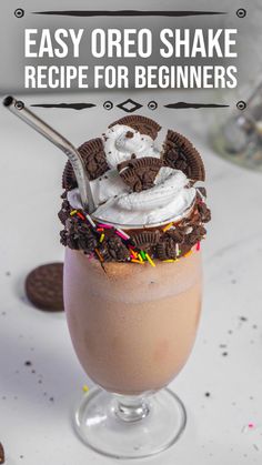 Easy Oreo Shake Recipe For Beginners Oreo Shake Recipe, Copycat Burger King, Oreo Smoothie, Shakes Recipes, Oreo Milkshake Recipe, Malibu Pineapple, Poptart Recipe