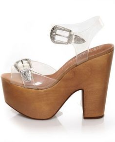 jeffrey campbell suspect clear buckled platforms. Cute Trendy Shoes, Transparent Shoes, Heels Clear, Body Decor, Heels Casual, Wooden Heels, Next Shoes, Clear Shoes, Shop Boots