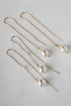 Cecile is a dainty set of pearl drop earrings featuring light-catching Swarovski pearl drops suspended from a fine chain. These delicate details whisper sophistication and style which you will love to wear after your wedding day. * DETAILS * > Designed and handmade in Australia. Worldwide shipping > Swarovski pearls, gold or silver plated settings > Measurement: 65mm * READY TO SHIP * The Cecile earrings are ready to ship. Please allow 5-7 business days for processing plus delivery time Embellished Veil, Bohemian Weddings, Earrings Pearl Drop, Teardrop Pearl Earrings, Wedding Day Details, Contemporary Bridal, Wedding Headpieces, Floral Hair Pieces, Floral Hair Pins