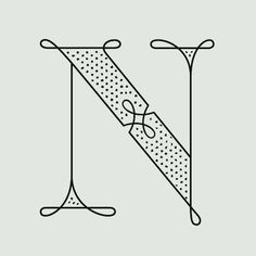 the letter n is made up of dots and lines