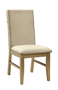 a beige upholstered dining chair against a white background