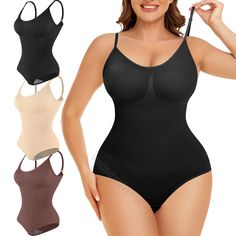 Plus Size Women Full Body Shaper Firm Tummy Control Shapewear Slimming Bodysuit Control Shapewear, Slim Bodysuit, Full Body Shaper, Shapewear Tops, Body Shapewear, Women Waist, Shorts Skirt, Dress Jeans, Shape Wear