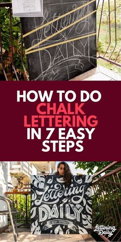 how to do chalk lettering in 7 easy steps