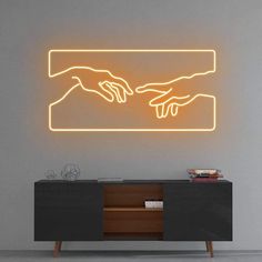 'Creation of Adam' Neon Sign - 80cm | 30 Neon Light Art, Neon Wall Art, Neon Lamp, Neon Decor, Sign Writing, Neon Design, Neon Light Signs, Built To Last, Neon Art