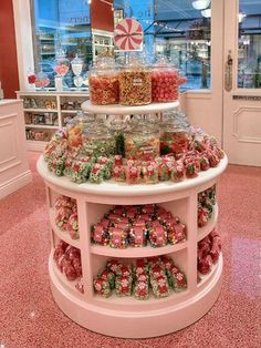 a candy store display filled with lots of candies