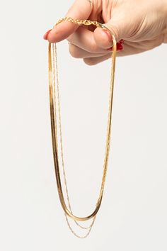 Amber Necklace Holley Girl Gold Double Snake Chain Necklace, Gold Layered Snake Chain Necklace, Gold-tone Double Chain Necklace, Tarnish Resistant Gold Layered Necklace, Gold Tarnish-resistant Layered Necklace, Gold Double Chain Snake Necklace For Layering, Gold Chain Necklace For Layering, Tarnish Resistant, Everyday Gold Double Strand Chain Necklace, Gold Double Strand Chain Necklace For Everyday