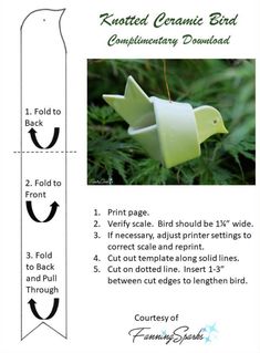 the instructions for how to make an ornament bird