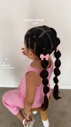 Hair Styles For Preschoolers, Toddler Back To School Hairstyles, Cute Southern Hairstyles, Four Year Old Hairstyles, Picture Day Hairstyles Toddler, Simple Girl Hairstyles Kids Black, Cute Hairstyles Little Kids, Hair Balls Hairstyle, Kid School Hairstyles