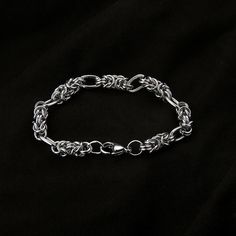 Adjustable Hypoallergenic Sterling Silver Bracelet, Silver Wristband Bracelet With Stainless Steel Clasp, Elegant Silver Metal Wristband, Elegant Silver Braided Stainless Steel Bracelets, Adjustable Hypoallergenic Stainless Steel Chain Bracelet, Silver Metal Bangle Wristband, Silver Stainless Steel Wristband With Jubilee Bracelet, Silver Metal Bangle, Adjustable Stainless Steel Silver Chain Bracelet