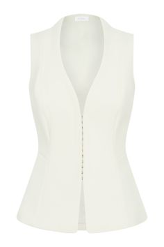 Tailored to impress. The MELINDA Structured Vest Top is a chic staple that elevates your wardrobe effortlessly. Featuring a flattering V neckline and a convenient hook-and-eye centre front closure, this top blends sophistication with modern style. Its structured design offers a tailored fit that enhances your silhouette while ensuring all-day comfort. The flared hem adds a playful touch, creating a dynamic flow that pairs beautifully with any bottom. With its longline length and sleeveless desig Eye Center, Structured Design, Tiktok Style, Dress Satin, Linen Dresses, Vest Top, Satin Dresses, Wedding Guest Dress, Graduation Dress