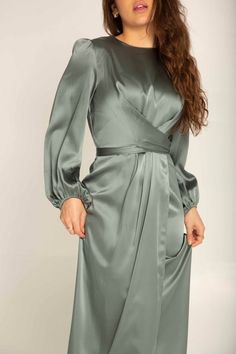 Fresh Dress, Satin Dress Long, فستان سهرة, Elegant Dresses For Women, Satin Maxi, Satin Maxi Dress, Hijab Dress