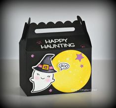 a halloween treat bag with an image of a witch on it