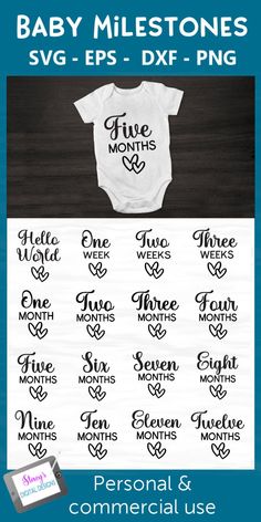 Cricut Baby Onesie, Monthly Onesies, Milestone Blankets, Cricket Projects, Milestone Photos, Unique Baby Clothes, Cricket Ideas, Handmade Baby Shower Gift