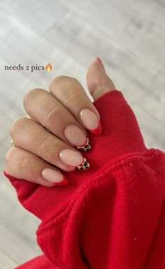 Cute Fall Almond Nails Design, Simple Leopard Nails, Cheetah Print Red Nails, Nail Inspo Trendy 2024 Summer Simple, Fall Nails September, Red Nails Ideas 2024, French Tip Leopard Nails, Nail Inspo Gel X Almond, Creative Almond Nails