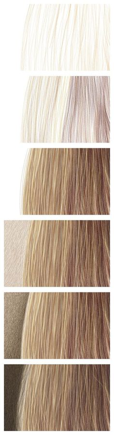 the hair color chart shows different shades of blonde