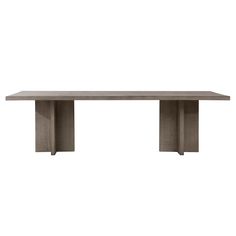 a rectangular table with two legs on each end and a square base at the top