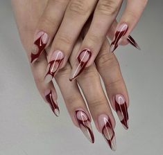 Sally Nails, Vampy Nails, Vampire Nails, Claw Nails, Goth Nails, Soft Nails, Halloween Nail Designs, Minimalist Nails