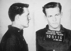 two men in mugshots, one wearing a police uniform