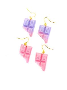 Pastel MILK Chocolate Dangle Earrings/Kawaii pastel jewelry/miniature jewelry Pastel Jewelry, Earrings Kawaii, Kawaii Jewelry, Earrings Long, Earring Jewelry, Fine Earrings, Milk Chocolate, Earrings Dangle