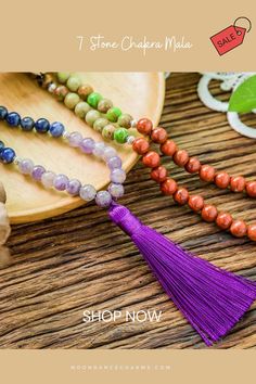 7 Stone Chakra Mala. Activate, align, and prepare to be amazed as this mala necklace will help you achieve balance across your body, mind, and spirit. Get inspired with the meaning of the mala beads and invite them to your meditation. Malas and meditation go hand in hand. and help you to enhance your spiritual practices. We offer a great variety of meditation tools, Japa mala 108 beads and 27. Our malas are handcrafted and hand-knotted using natural stones. Check our website to see more>> Bohemian Rainbow Crystal Necklaces For Healing, Rainbow Round Beads Necklace For Healing, Holistic Crystal Necklace With 8mm Beads For Meditation, Holistic Crystal Necklaces With 8mm Beads For Meditation, Holistic Crystal Necklace For Meditation With 8mm Beads, Multicolor 108 Beads Mala For Meditation, Multicolor Mala With 108 Beads For Meditation, Spiritual Round Bead Jewelry For Yoga, Adjustable Crystal Necklace With 108 Beads For Healing