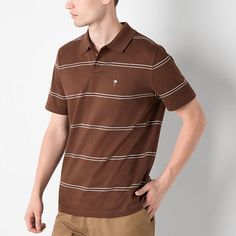 This Arizona men's striped short-sleeve polo shirt is a versatile style for warm-weather weekend social or sporting activities. This crew neck short-sleeve tee is made from a soft cotton-jersey for a regular-fit and features a small embroidered palm tree on the chest. Wear it with jeans or chino shorts. Closure Type: Button, Pullover HeadFit: Regular FitNeckline: Collar NeckSleeve Length: Short SleeveApparel Length: 28.5 InchesFiber Content: 100% CottonFabric Description: JerseyCollar: Spread C… Summer Polo Shirt With Horizontal Stripes, Summer Short Sleeve Horizontal Stripe Polo Shirt, Summer Horizontal Stripe Polo Shirt, Casual Short Sleeve Polo Shirt With Horizontal Stripes, Casual Short Sleeve Polo Shirt With Stripes, Casual Horizontal Stripe Short Sleeve Polo Shirt, Casual Short Sleeve Striped Polo Shirt, Cotton Summer Polo Shirt With Horizontal Stripes, Casual Summer Polo Shirt With Horizontal Stripes