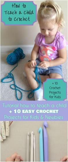 How to Teach a Child and 10 Easy Crochet Projects for Kids or Newbies | Your Crochet Easy Crochet Projects For Kids, Crochet Projects For Kids, Teaching Crochet, Advanced Crochet Stitches, Amigurumi Owl, Crochet Quotes, Cutest Crochet, Advanced Crochet, Popular Crochet