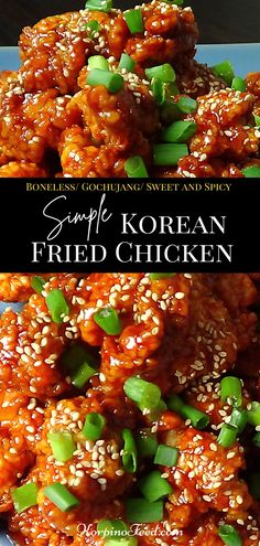 Easy Korean Fried Chicken, Fried Chicken Sauce, Daikon Recipe, Korean Fried Chicken Recipe, Cooking Fried Chicken, Chinese Foods, Fried Chicken Recipe