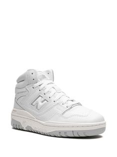 New Balance 650 "Triple White" Sneakers - Farfetch New Balance 650, Balenciaga Track, New Balance Sneakers, Balenciaga Triple S, Hi Top, Running Shoes Sneakers, New Balance Shoes, Espadrille Shoes, Classic Leather