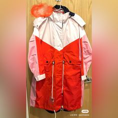 Waterproof New With Tag Red Windbreaker For Spring Outdoors, Red Spring Windbreaker For Outdoor, Navy Leather Jacket, Plaid Trench Coat, Distressed Leather Jacket, Asymmetric Jacket, Jacquard Jacket, Military Style Jackets, Quilted Puffer Jacket