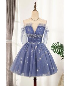 Get 10% off now! Buy fantasy bling sequins short ballgown tulle hoco dress with laceup at cheap price online. Free stable shipping and pro custom service since 2009. Blue Homecoming Dresses Short, Prom Dresses Short Blue, Mini Prom Dresses, 파티 드레스, Blue Homecoming Dresses, Short A, Blue Tulle, Short Homecoming Dress, Short Prom Dress