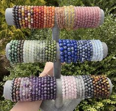 Elevate your style with this stunning Assorted Gemstone Round Beaded Healing Crystal Bracelet! 🌟 Handmade with love in India, this charm bracelet features 22 eye-clean gemstones in a mix of colors. Perfect for any occasion, and it comes with a seller warranty! ✨🦋 #GemstoneBracelet #HealingCrystals #BohemianStyle #GiftIdeas #HandmadeJewelry  #eBay #eBayStore #eBaySeller #Round #Gemstone #Bracelet #Bead #MothersDay #Multicolor #ValentinesDay Body Jewelry Diy, Charm Bracelets For Girls, Girly Bracelets, Beaded Braclets, Crystal Bead Jewelry, Wrist Jewelry, Diy Bracelet Designs, Bracelet Bead, Beads Bracelet Design