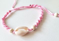 Adjustable Ankle or Wrist Bracelet, Macramé, Shell, Twisted, Different Colors - Etsy Beachy Handmade Strand Friendship Bracelets, Summer Beach Macrame Braided Bracelets, Beach Friendship Bracelets With Sliding Knot, Bohemian Macrame Braided Bracelets For Beach, Handmade Shell Friendship Bracelets For Summer, Handmade Strand Braided Bracelets For Beach, Bohemian Shell Braided Bracelets For Beach, Handmade Braided Strand Bracelets For The Beach, Handmade Cowrie Shell Decor