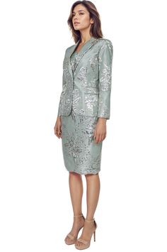 NOW AVAILABLE FOR MADE TO ORDER! 4-6 week delivery time From Rene Ruiz Collection comes this exquisite long sleeve brocade blazer, a testament to timeless elegance and sophistication. Featuring a V-neckline and tailored with precision, this blazer boasts two side pockets for added functionality. The button closure accentuates the fitted silhouette, making it a versatile piece suitable for any occasion. STYLE RRCLN2315J Brocade fabric Long sleeve Button closure Two side pockets Model is wearing a Brocade Blazer, Pre Fall Collection, The Button, Coral Gables, Brocade Fabric, Fitted Silhouette, Timeless Elegance, Blazer, Long Sleeve