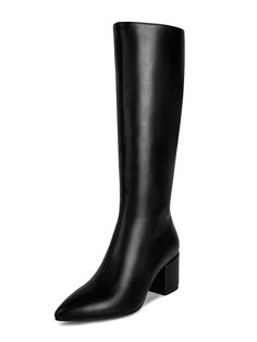 Rubber sole[Size] 6.5cm/2.56in. The low heel ankle booties can extend the wearing time and provide comfort and support.[Design] Women's knee high boots are designed with classics to have a look of glamour that demands attention.[Occasion] Wear the pointed-toe tall boots anywhere, dates, weddings, music festivals, night-club, theme parties, daily life and more.WETKISS PU Low Chunky Pointed Toe Knee-High Boots For Women With Side Zippers For Wedding Party Date Dress Black         Women Shoes, size Dress Black Women, Women's Knee High Boots, Date Dress, Date Dresses, Support Design, Theme Parties, Boots Women Fashion, Womens Knee High Boots, Music Festivals