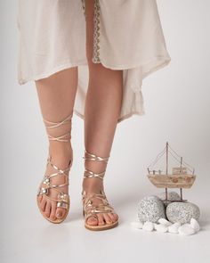 Gladiator leather women Greek sandals, gold lace up Spartan goddess sandals, handmade leather from the best cowleather from our Greek island Crete. The best summer shoes for women who want to stand out.The sole is lightweight you can enjoy miles of safety walk and sandal's soles will be always on shape. All of our products are handmade with the best and highest quality leather from our beloved island of ''Crete''. The leather used for each item may be irregular in terms of colour and texture due Goddess Sandals, Summer Shoes For Women, Brown Gladiator Sandals, Best Summer Shoes, Gladiator Sandals Women, Gold Gladiator Sandals, Summer Leather Sandals, Beach Wedding Shoes, Womens Gladiator Sandals