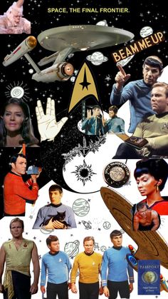 star trek collage with images of the crew